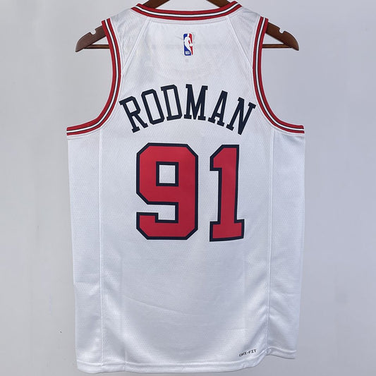 Camiseta NBA Chicago Bulls – RODMAN #91 – blanca · 2023/24 - vista 2