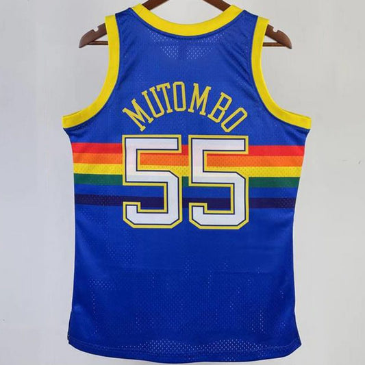 Camiseta NBA retro Denver Nuggets – MUTOMBO #55 – Retro · azul · 1991/92 - vista 2
