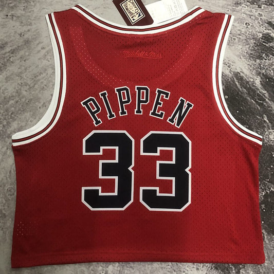 Camiseta NBA mujer Chicago Bulls – PIPPEN #33 – Retro · roja - vista 2