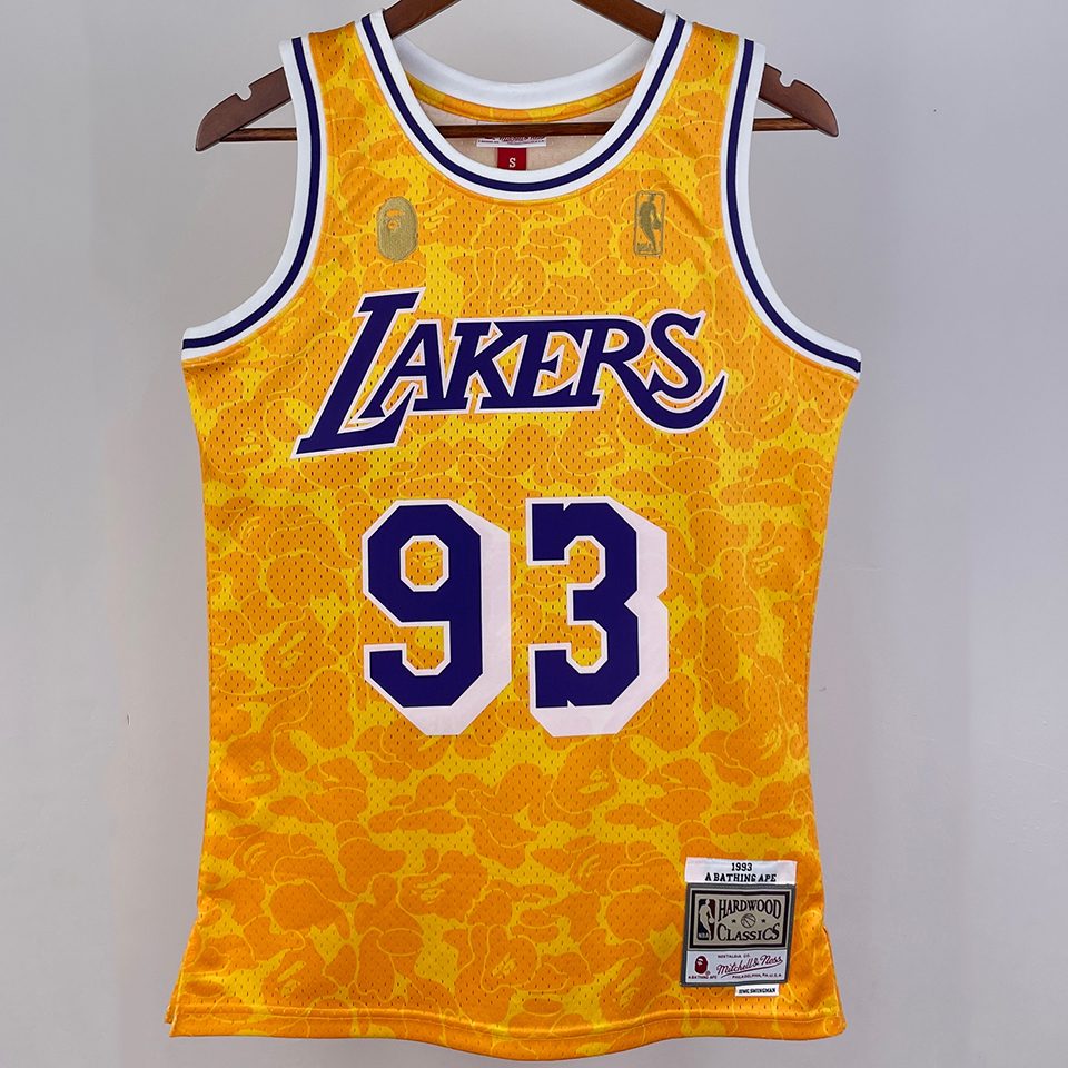 Camiseta NBA Los Angeles Lakers – N #93 – amarilla · 1993 - vista 1