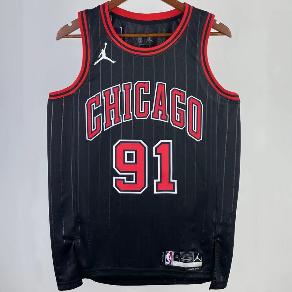 Camiseta NBA Chicago Bulls – RODMAN #91 – negra · 2023/24 - vista 1
