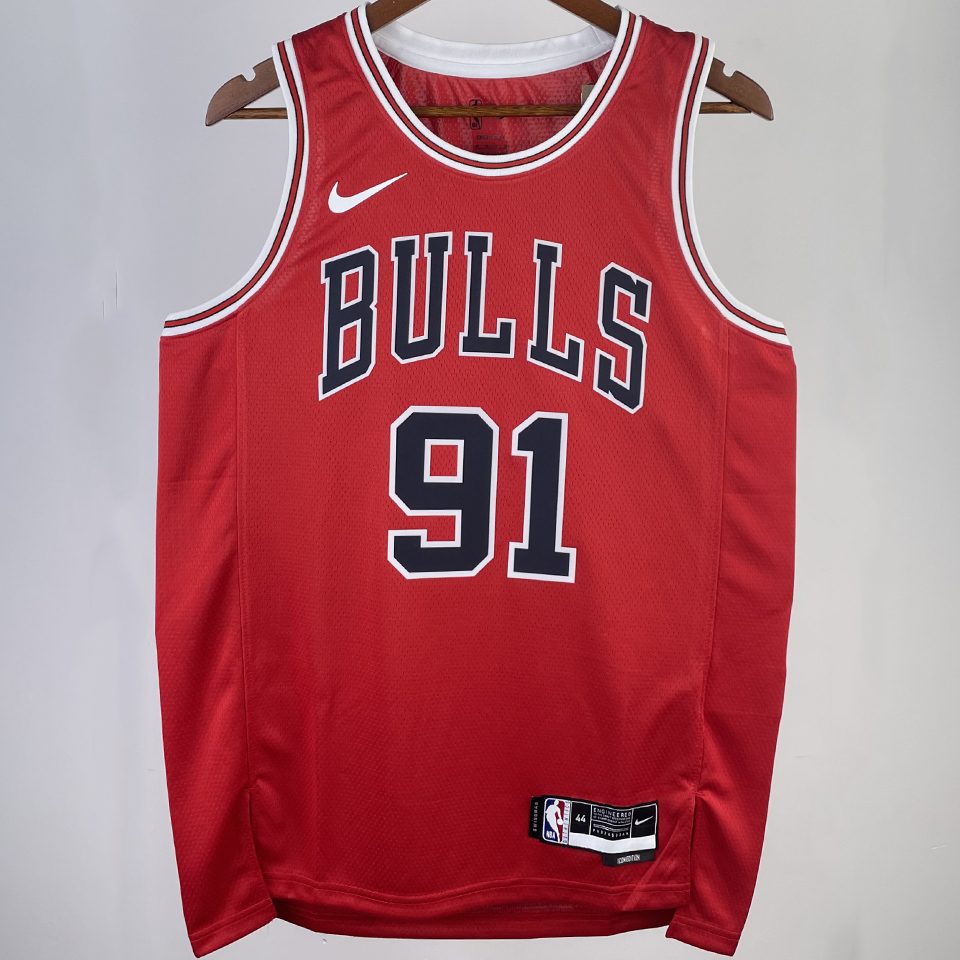 Camiseta NBA Chicago Bulls – RODMAN #91 – roja · 2023/24 - vista 1