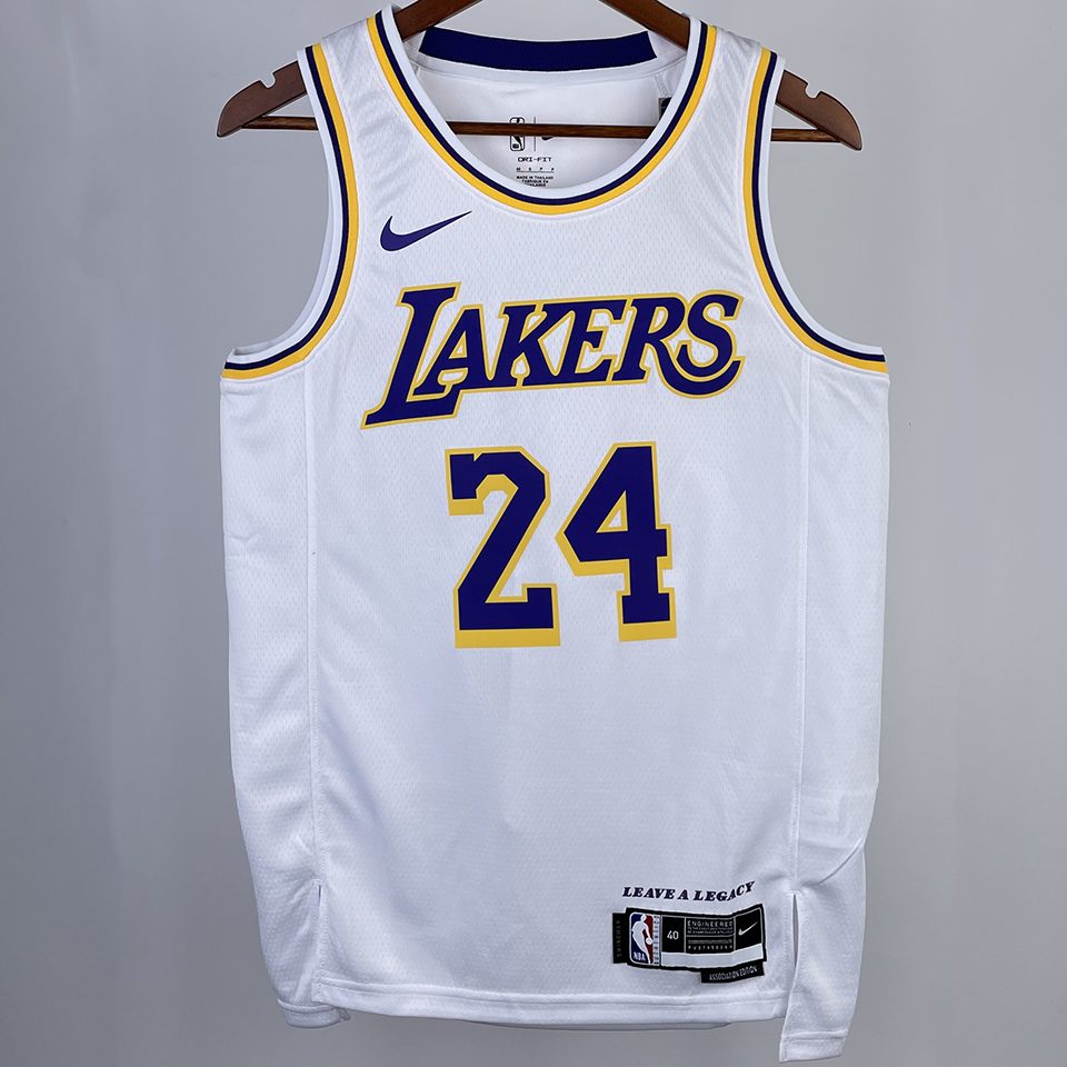 Camiseta NBA Los Angeles Lakers – BRYANT #24 – blanca · 2023/24 - vista 1