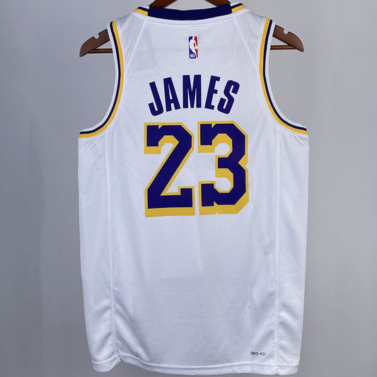 Camiseta NBA Los Angeles Lakers – JAMES #23 – blanca · 2023/24 - vista 2