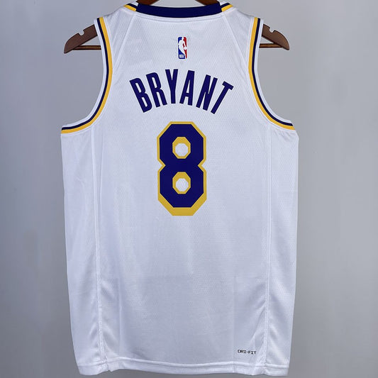 Camiseta NBA Los Angeles Lakers – BRYANT #8 – blanca · 2023/24 - vista 2