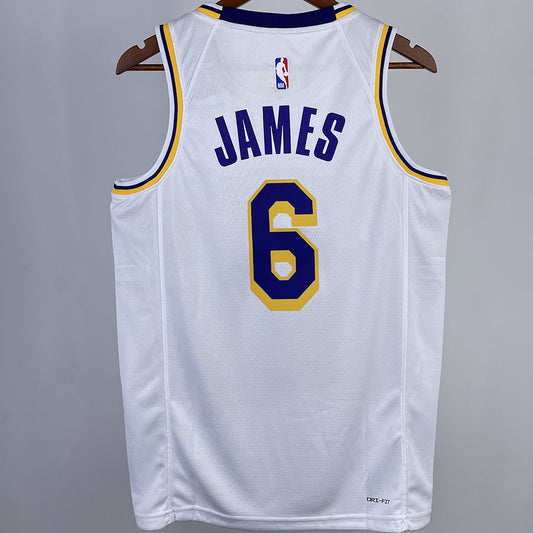 Camiseta NBA Los Angeles Lakers – JAMES #6 – blanca · 2023/24 - vista 2