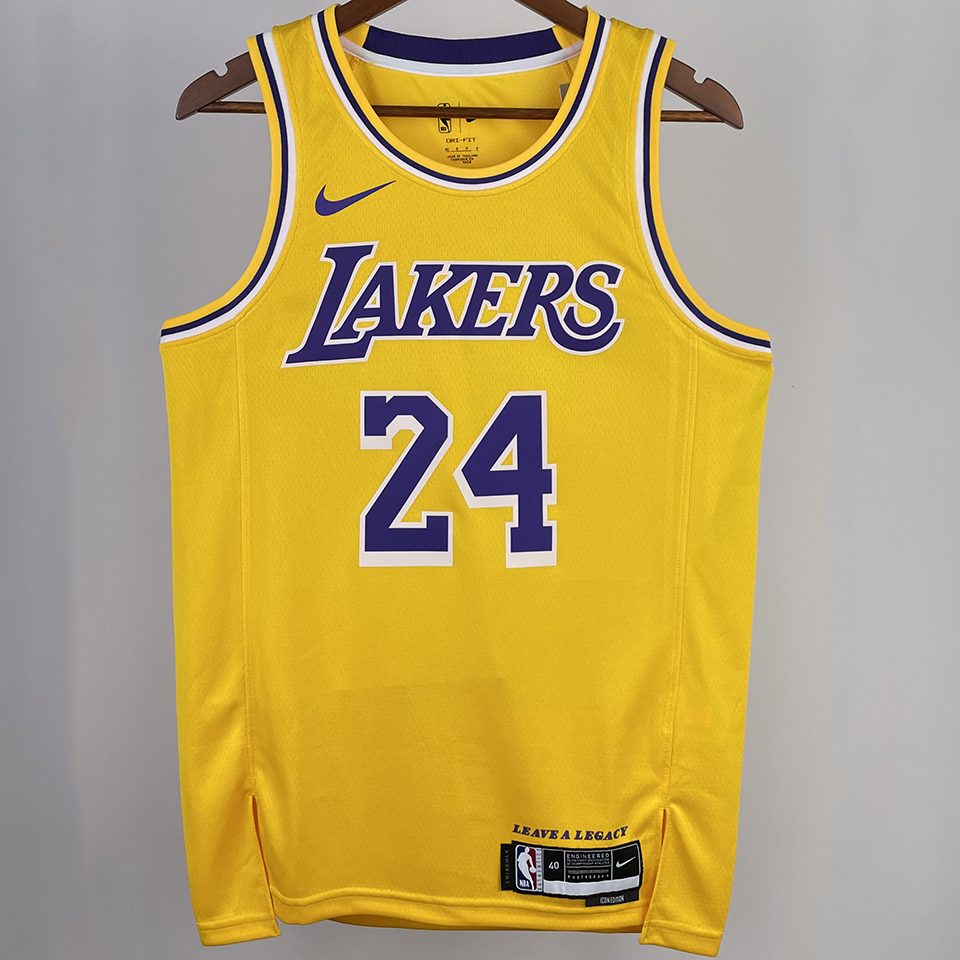 Camiseta NBA Los Angeles Lakers – BRYANT #24 – amarilla · 2023/24 - vista 1