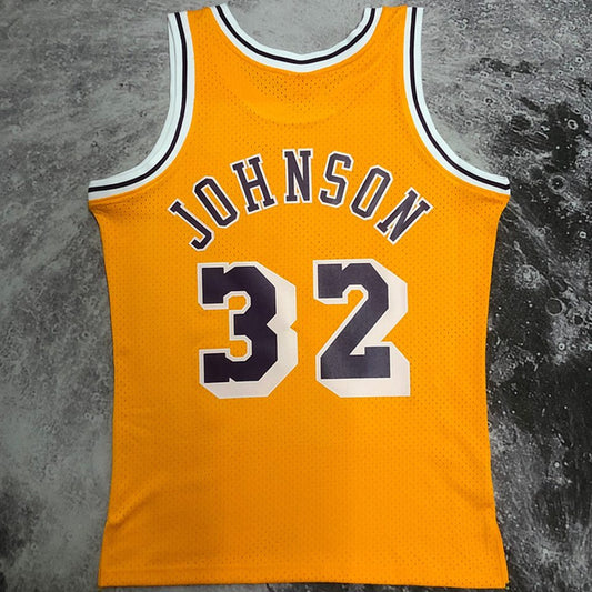 Camiseta NBA retro Los Angeles Lakers – JOHNSON #32 – Retro · amarilla · 1984/85 - vista 2