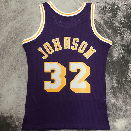Camiseta NBA retro Los Angeles Lakers – JOHNSON #32 – Retro · morada · 1984/85 - vista 2