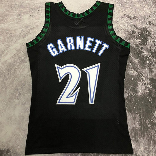 Camiseta NBA retro Minnesota Timberwolves – GARNETT #21 – Retro · negra · 1997/98 - vista 2