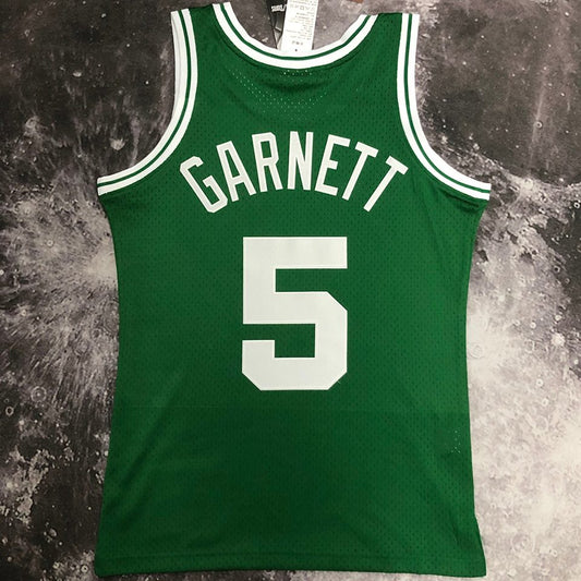 Camiseta NBA retro Boston Celtics – GARNETT #5 – Retro · verde · 2007/08 - vista 2
