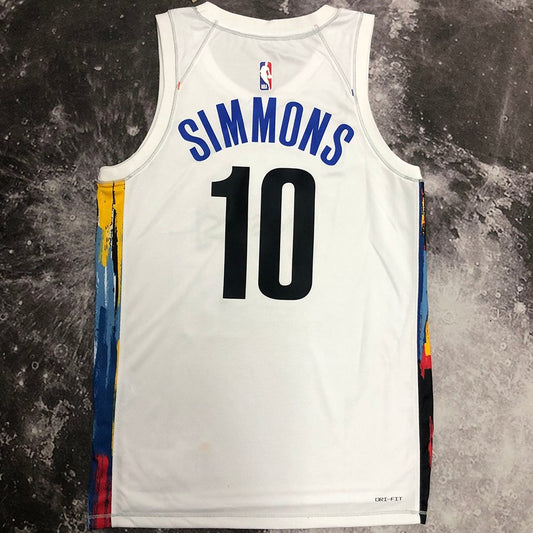 Camiseta NBA Brooklyn Nets – SIMMONS #10 – City Edition · blanca - vista 2