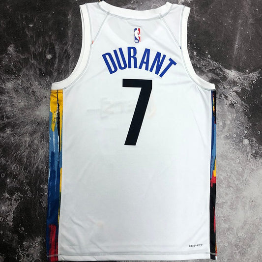 Camiseta NBA Brooklyn Nets – DURANT #7 – City Edition · blanca - vista 2
