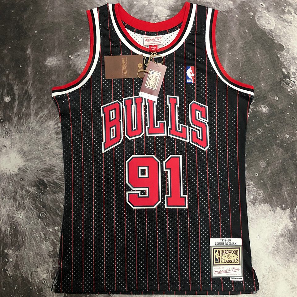 Camiseta NBA retro Chicago Bulls – RODMAN #91 – Retro · negra · 1997/98 - vista 1