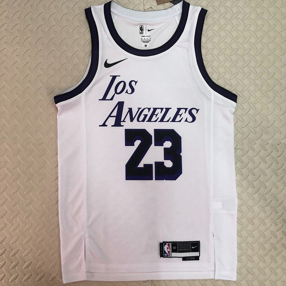 Camiseta NBA Los Angeles Lakers – JAMES #23 – City Edition · blanca - vista 1
