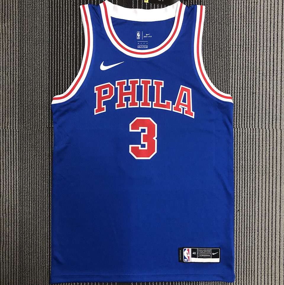 Camiseta NBA retro Philadelphia 76ers – IVERSON #3 – Retro · azul - vista 1