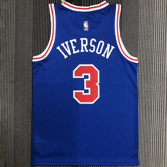 Camiseta NBA retro Philadelphia 76ers – IVERSON #3 – Retro · azul - vista 2