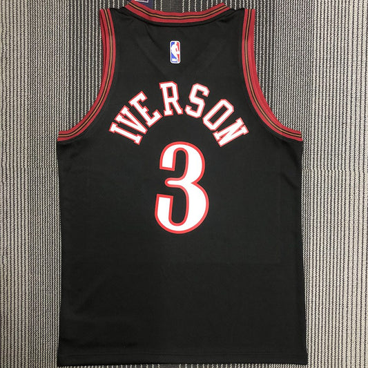 Camiseta NBA retro Philadelphia 76ers – IVERSON #3 – Retro · negra - vista 2