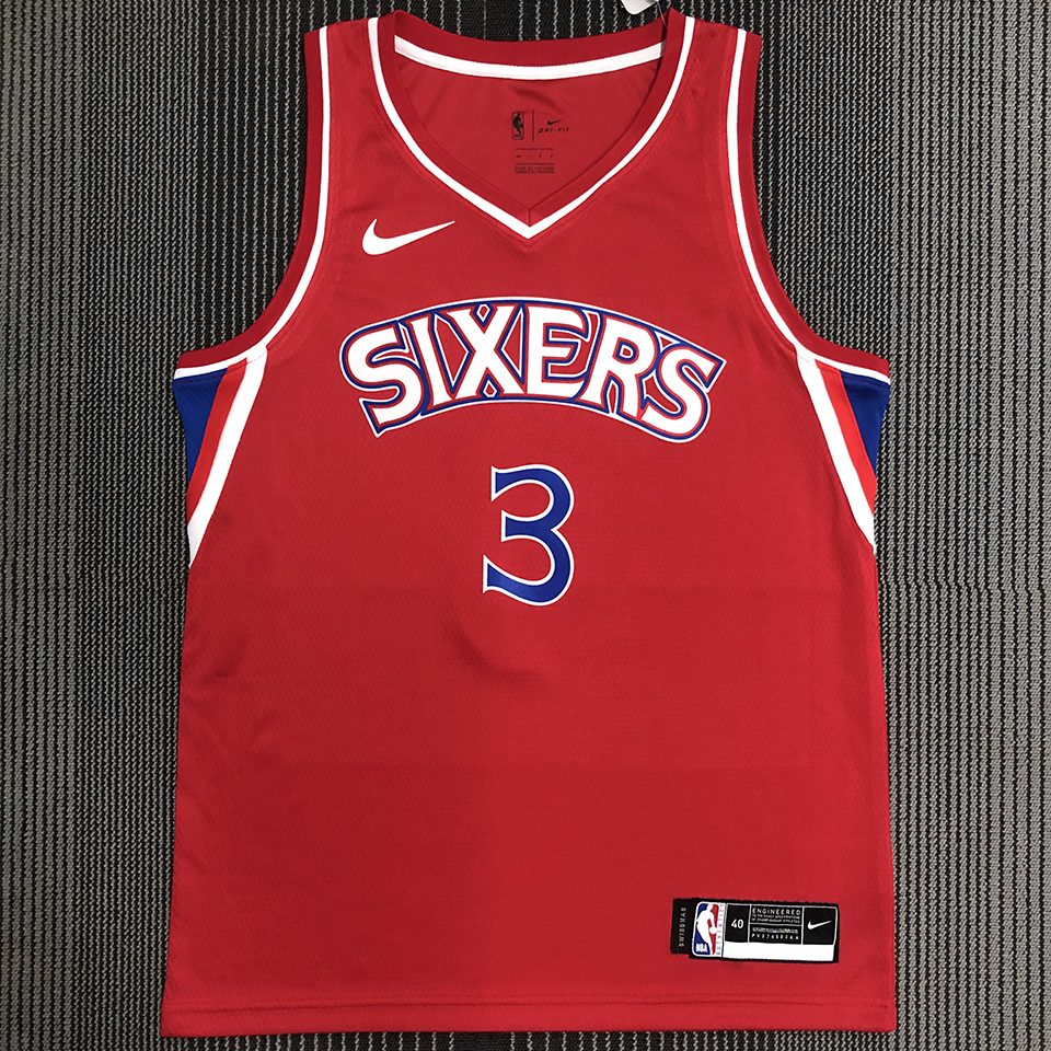 Camiseta NBA retro Philadelphia 76ers – IVERSON #3 – Retro · roja - vista 1