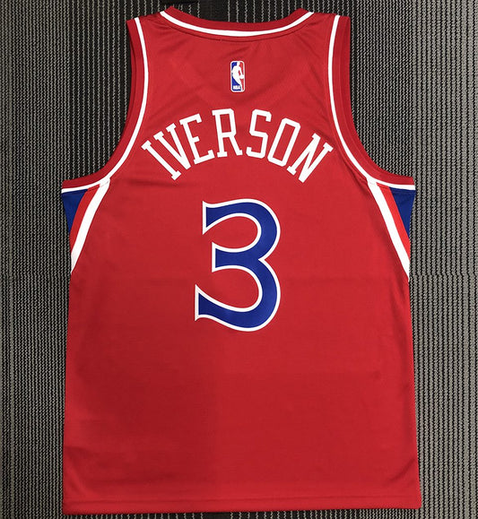 Camiseta NBA retro Philadelphia 76ers – IVERSON #3 – Retro · roja - vista 2