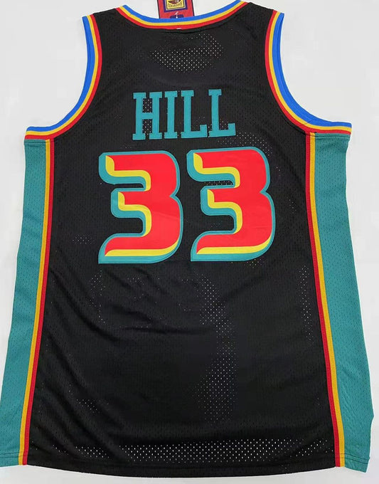 Camiseta NBA retro Detroit Pistons – HILL #33 – Retro · negra · 1998/99 - vista 2