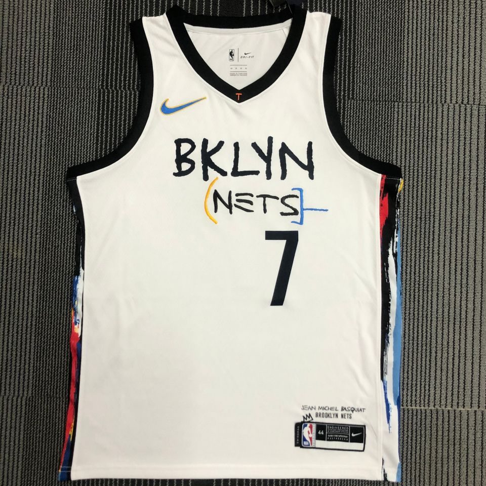 Camiseta NBA Brooklyn Nets – DURANT #7 – City Edition · blanca · 2021 - vista 1