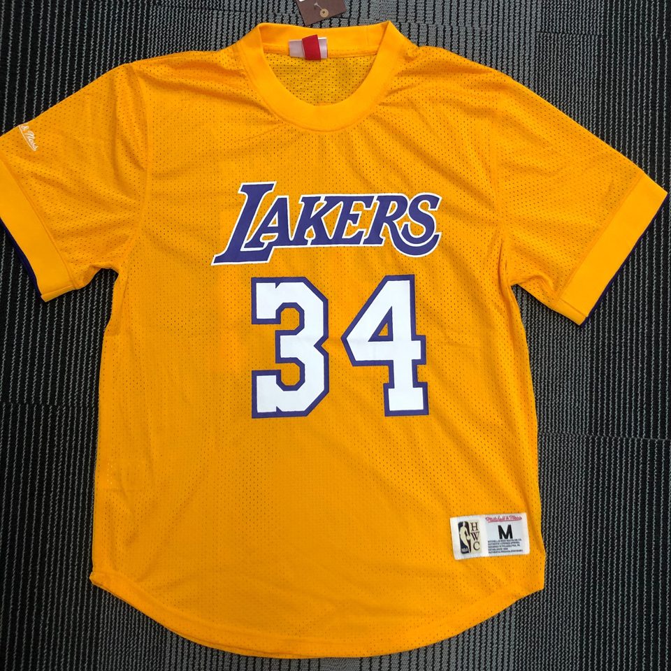Camiseta NBA retro Los Angeles Lakers – O'N #34 – Retro · amarilla - vista 1