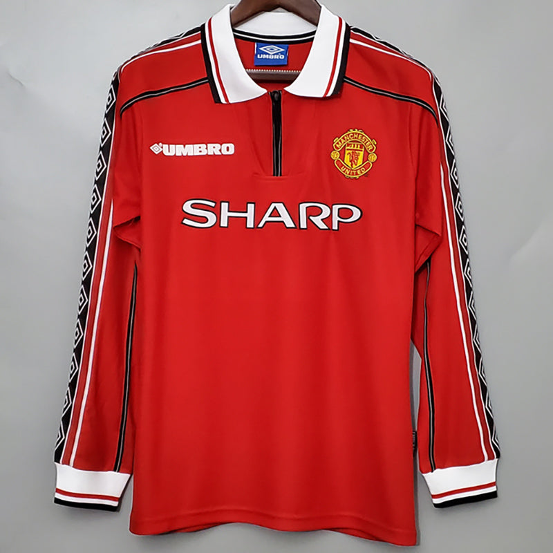 Manchester United Local Retro 1998 Manga larga