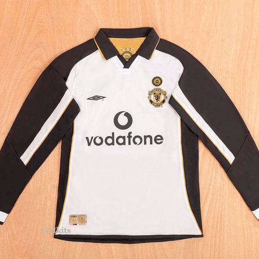 Manchester United Aniversario Retro 2001 Manga larga