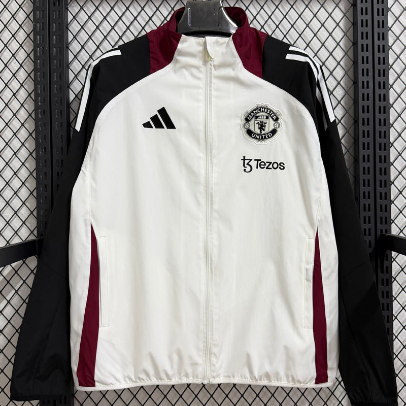 Manchester United 26/27 Cortavientos Black White Windbreaker (2)
