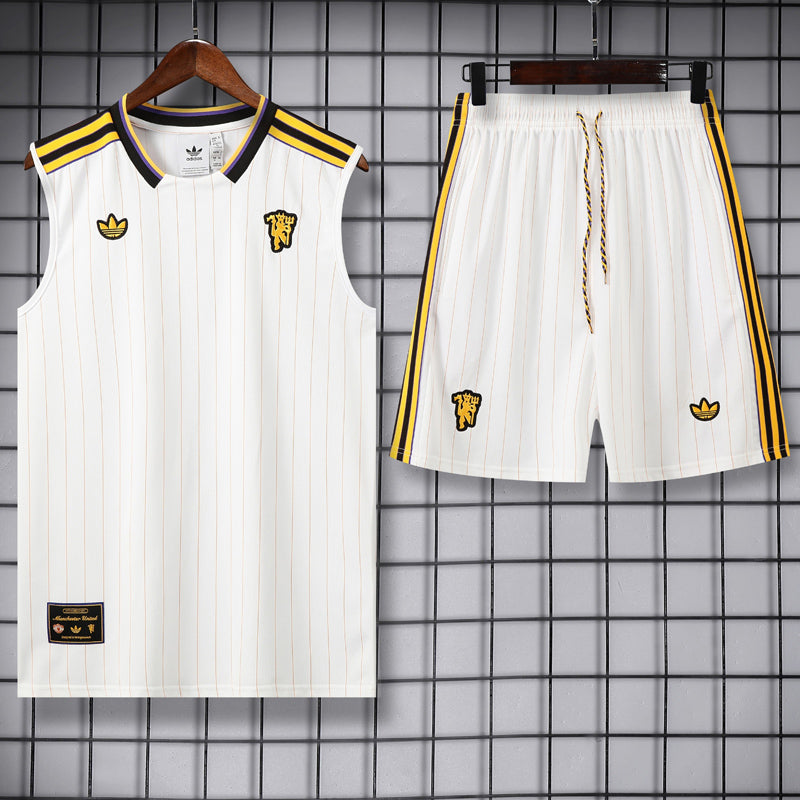 Manchester United 25/26 Pantalon / Shorts White Tank top and (1)
