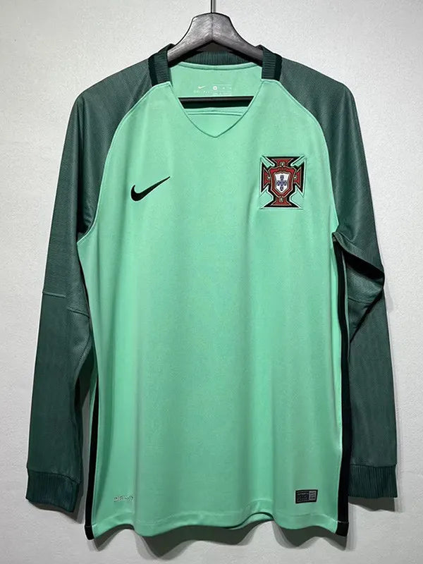 Selección de Portugal Retro 2016 Visitante Manga Larga