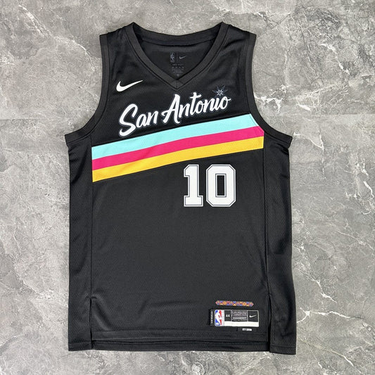 Camiseta NBA San Antonio Spurs – FOX #4 – City Edition · negra · 2026/27 - vista 1