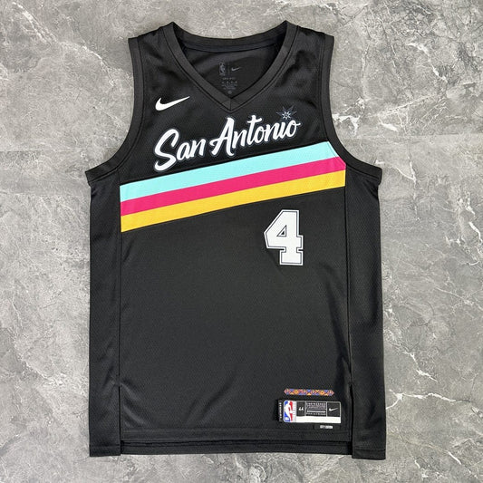 Camiseta NBA San Antonio Spurs – FOX #4 – City Edition · negra · 2026/27 - vista 1