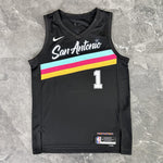 Camiseta NBA San Antonio Spurs – WEMBANYAMA #1 – City Edition · negra · 2026/27 - vista 1