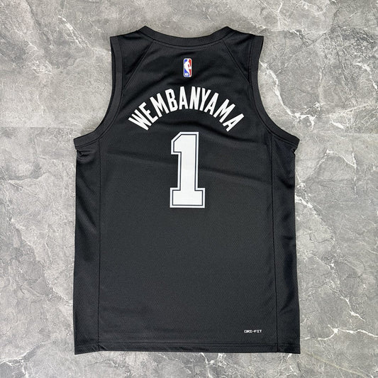 Camiseta NBA San Antonio Spurs – WEMBANYAMA #1 – City Edition · negra · 2026/27 - vista 2