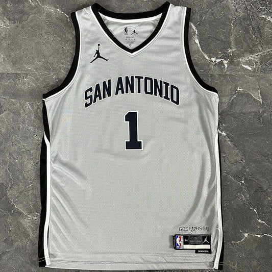 Camiseta NBA San Antonio Spurs – WEMBANYAMA #1 – gris · 2026 - vista 1