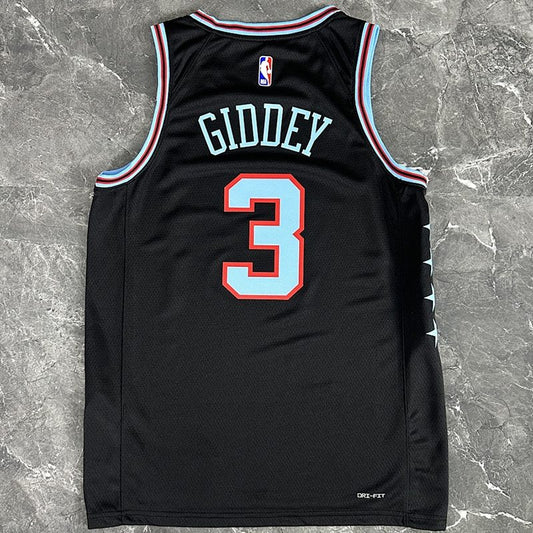 Camiseta NBA Chicago Bulls – GIDDEY #3 – negra · 2026 - vista 2