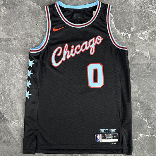 Camiseta NBA Chicago Bulls – WHITE #0 – negra · 2026 - vista 1