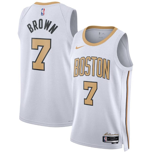 Camiseta NBA Boston Celtics – BROWN #7 – City Edition · blanca · 2026 - vista 1