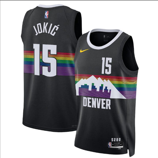 Camiseta NBA Denver Nuggets – JOKIC #15 – City Edition · negra · 2026 - vista 1