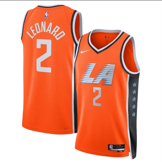 Camiseta NBA LA Clippers – LEONARD #2 – City Edition · naranja · 2026 - vista 1