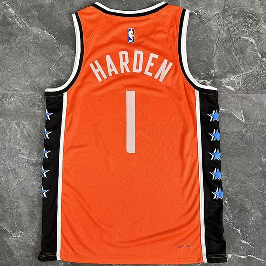 Camiseta NBA LA Clippers – HARDEN #1 – City Edition · naranja · 2026 - vista 2