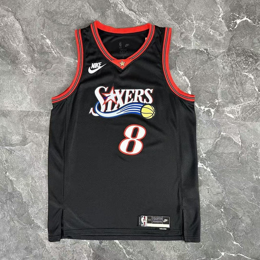 Camiseta NBA retro Philadelphia 76ers – GEORGEG #8 – Retro · negra · 2026 - vista 1