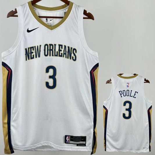 Camiseta NBA New Orleans Pelicans – POOLE #3 – blanca · 2026 - vista 1