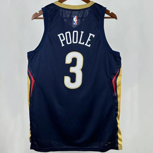Camiseta NBA New Orleans Pelicans – POOLE #3 – azul oscuro · 2026 - vista 2