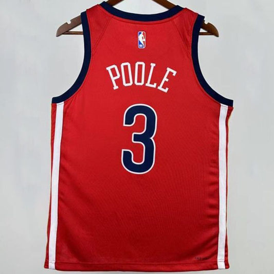 Camiseta NBA New Orleans Pelicans – POOLE #3 – roja · 2026 - vista 2