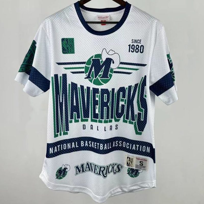 Camiseta casual NBA Dallas Mavericks – Retro · blanca · 2026 - vista 1