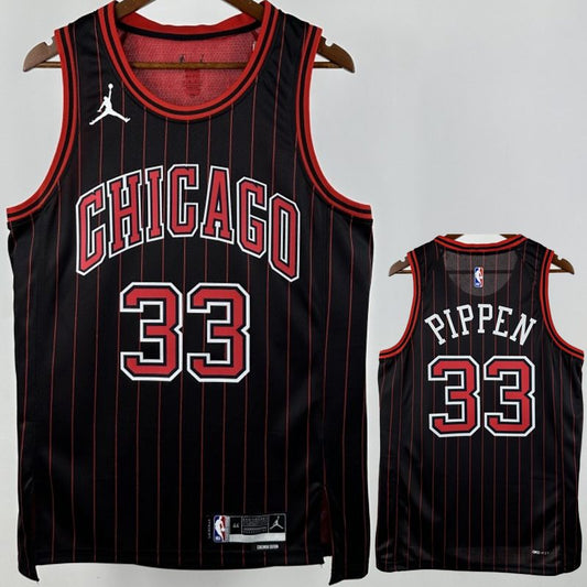 Camiseta NBA Chicago Bulls – PIPPEN #33 – negra · 2025/26 - vista 1