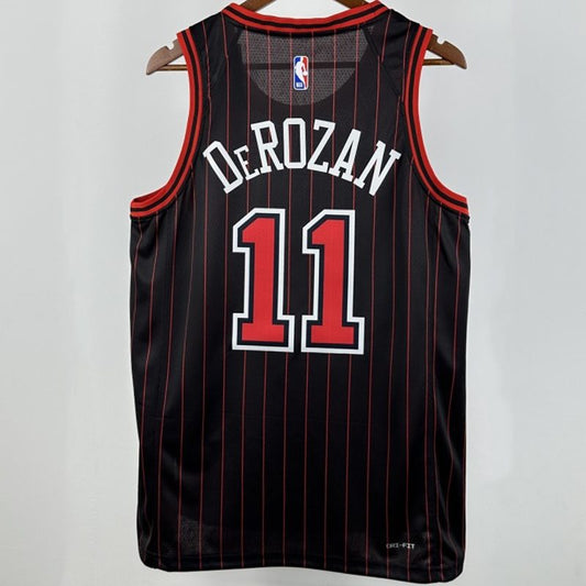 Camiseta NBA Chicago Bulls – DEROZAN #11 – negra · 2025/26 - vista 2